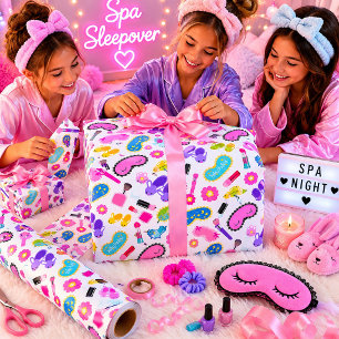 Pink-Pyjama-Party  Geschenkpapier