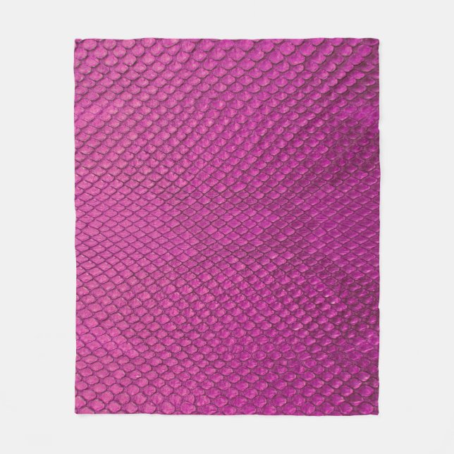 Pink Python: Schlange Hauttextur. Fleecedecke (Vorderseite)