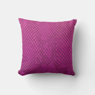 Pink Python: Schlange Hauttextur. Kissen