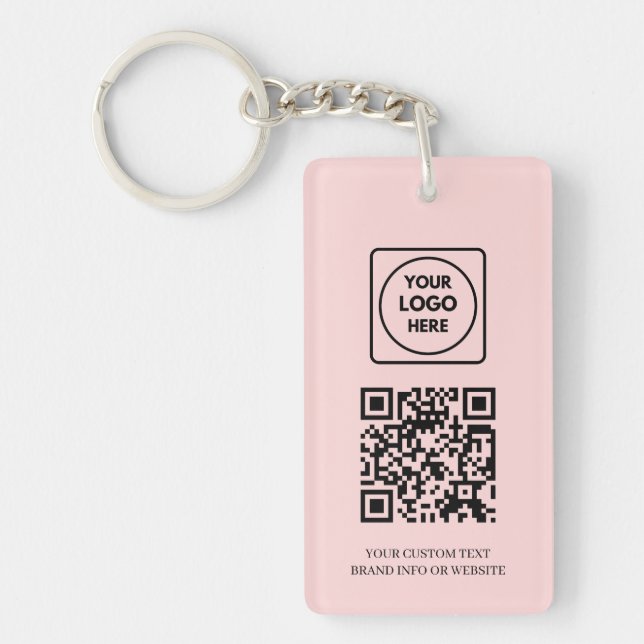 Pink QR | Professional Business Logo Design Schlüsselanhänger (Vorderseite)