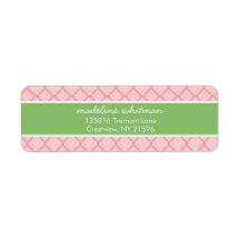 Pink Quatrefoil Pink and Green | Preppy Address