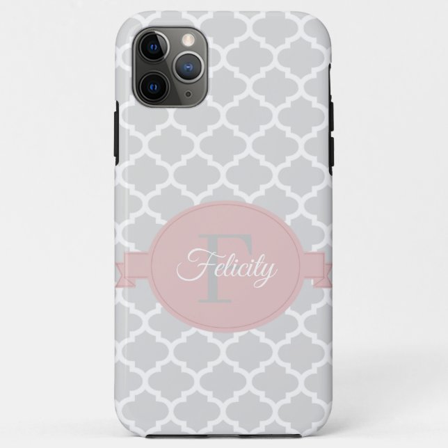 Pink Quatrefolie Personalisiert Case-Mate iPhone C Case-Mate iPhone Hülle (Rückseite)