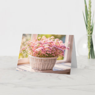 Pink Queen Anne's Lace Birthday Karte