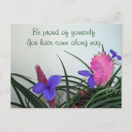 Pink Quill Pflanze Postkarte