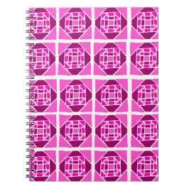 Pink-Quiltmuster-Notebook Notizblock