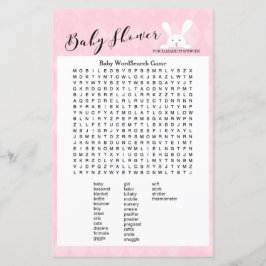 Pink Rabbit Baby Dusche Tiername Spiel
