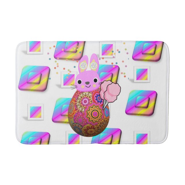 Pink Rabbit Pastel Badezimmer Badewanne Matte (Vorderseite)