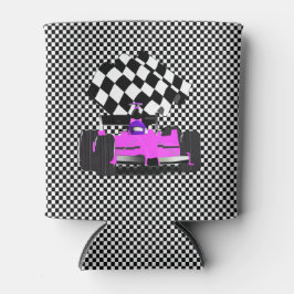 Pink Race Car mit Checkbox Dosenkühler