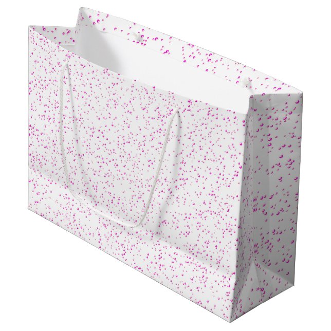 Pink Rain Geschenktasche Große Geschenktüte (Vorderseite Schrägansicht)