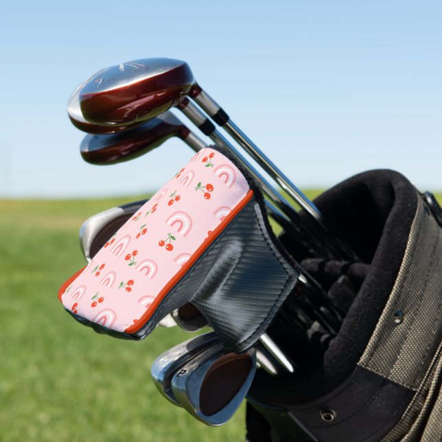 Pink Rainbow Chertern Muster Golf Headcover (In Situ)