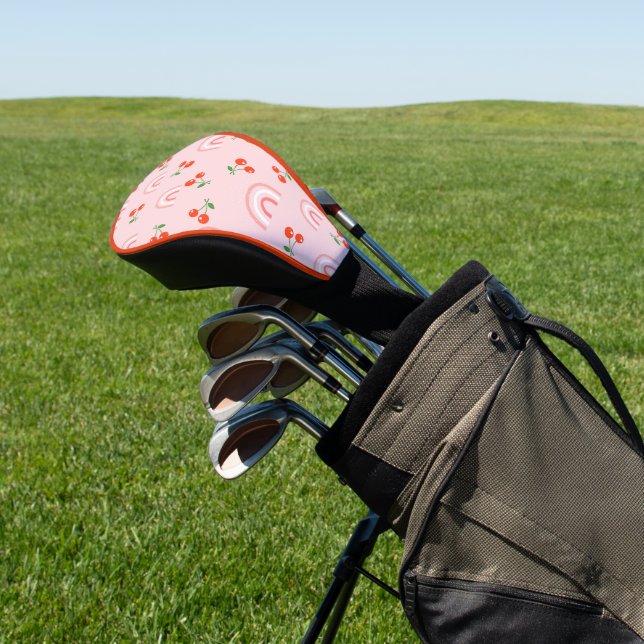Pink Rainbow Chertern Muster Golf Headcover (In SItu)