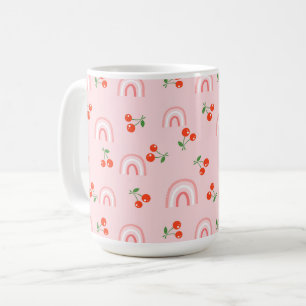 Pink Rainbow Chertern Muster Kaffeetasse