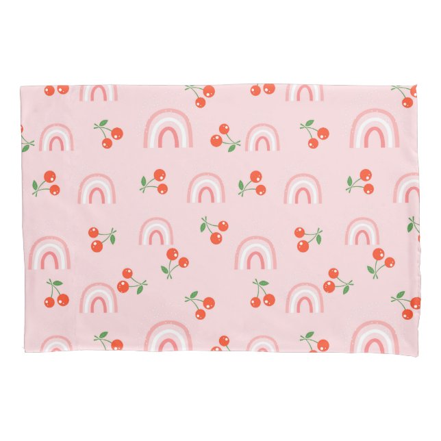 Pink Rainbow Chertern Muster Kissenbezug (Vorderseite)