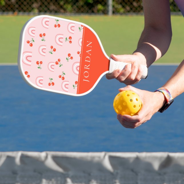 Pink Rainbow Chertern Muster Pickleball Schläger (InSitu)