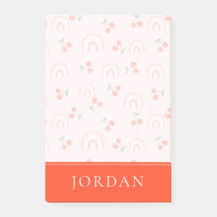 Pink Rainbow Chertern Muster Post-it Klebezettel