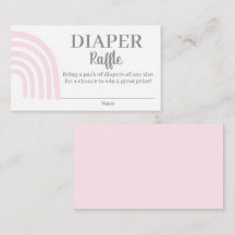 Pink Rainbow Diaper Raffellenkarte