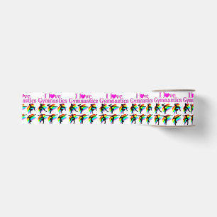 PINK RAINBOW I LIEBE GYMNASTICS DESIGN RIPSBAND