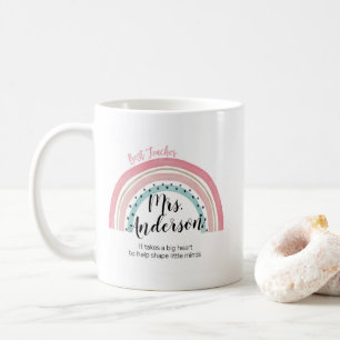 Pink Rainbow Meilleure Mug de café enseignant