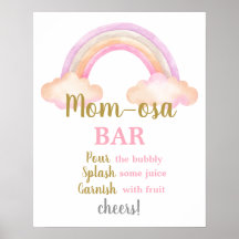 Pink Rainbow Momosa Bar Girl