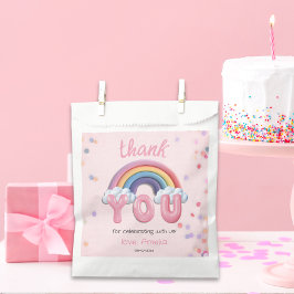 Pink Rainbow One First Birthday Geschenktütchen