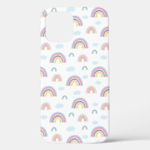 Pink Rainbows Wolken Boho Design