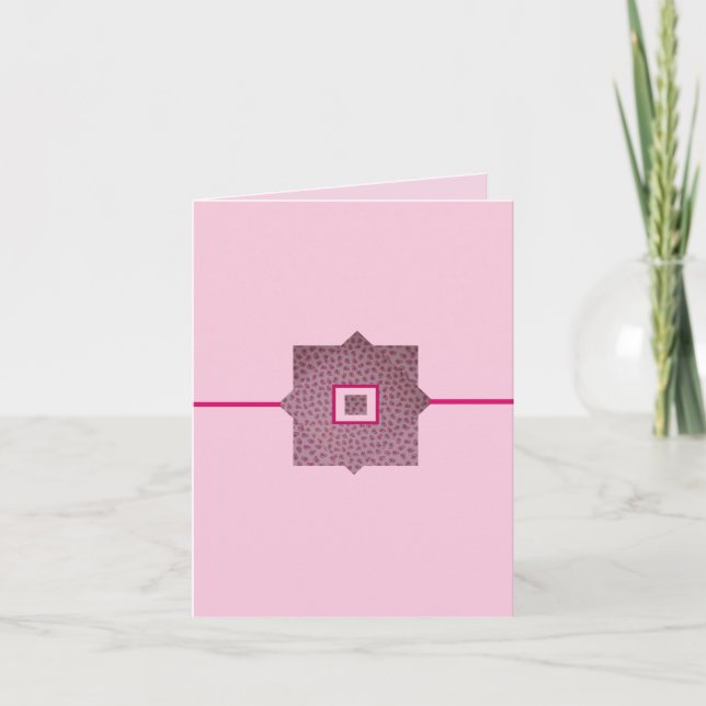Pink Raindrops Karte (Vorderseite)