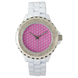 Pink Ranunculus - Modernes Blumendesign Armbanduhr