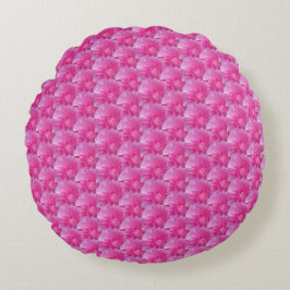 Pink Ranunculus - Modernes Blumendesign Rundes Kissen