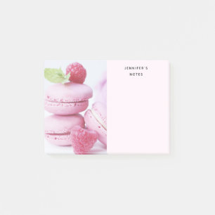 Pink Raspberry Macarons Foto Post-it Klebezettel