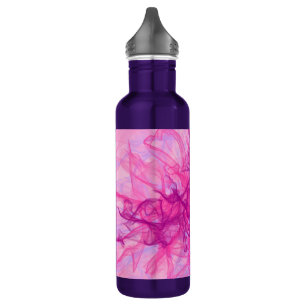 PINK RAUCHE - Modernes und abstraktes Fraktal Kuns Edelstahlflasche