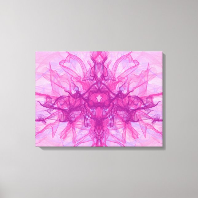 PINK RAUCHE - Modernes und abstraktes Fraktal Kuns Leinwanddruck (Vorderseite)
