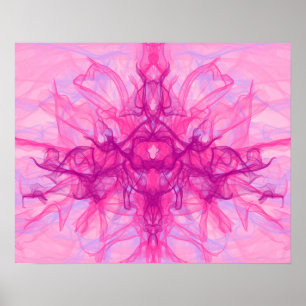 PINK RAUCHE - Modernes und abstraktes Fraktal Kuns Poster