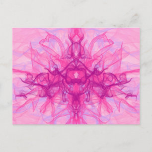 PINK RAUCHE - Modernes und abstraktes Fraktal Kuns Postkarte