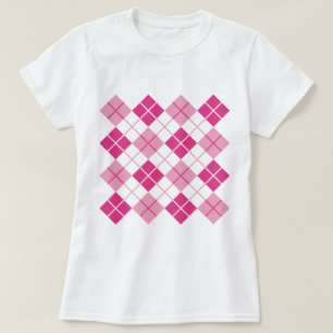 Pink-Raute-Muster T-Shirt