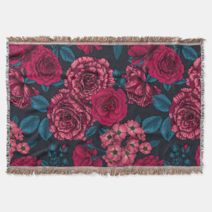 Pink, red and bi-color Roses with blue leaves Decke