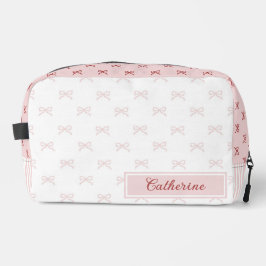 Pink & Red Bow Pattern Coquette Cosmetic Waschbeutel