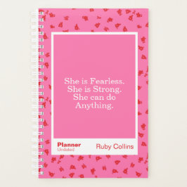 Pink/Red Floral Block Quote | Fully Customizable Planer