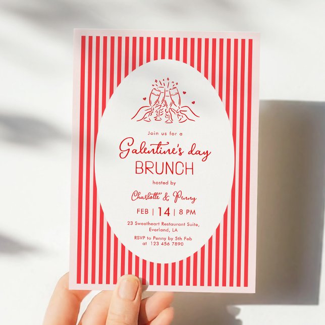 Pink Red Galentine's Party Invitation (Créateur téléchargé)