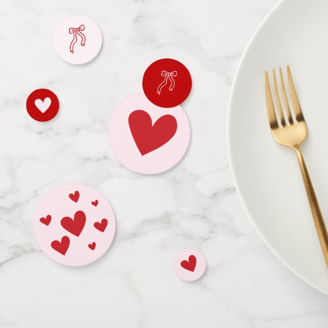 Pink Red Hearts Little Sweetheart Valentine Konfetti (Gruppe)