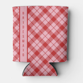 Pink + Red Tartan  Dosenkühler