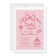 Pink Red Whimsical Brautparty
