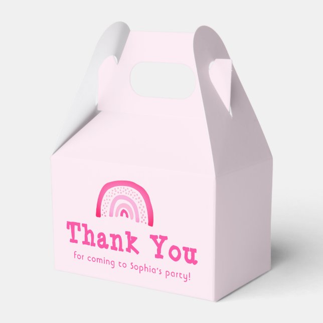 Pink-Regenbogen-Individualität Vielen Dank für Ihr Geschenkschachtel (Vorderseite)
