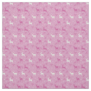 Pink Reindeer Weihnachtsgebäck Stoff