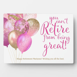 Pink Retirement Funny Zitat Fotoplatte