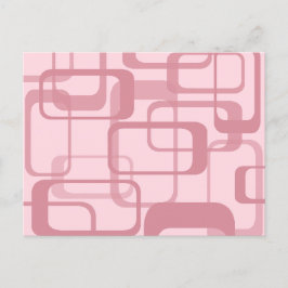 Pink Retro 60er Jahre Abstraktes Muster Feiertagspostkarte