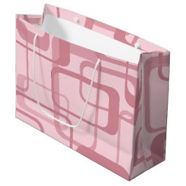 Pink Retro 60er Jahre Abstraktes Muster Große Geschenktüte