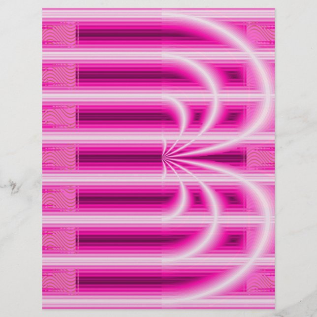 Pink Retro Cathedral Bulk Scrapbook Paper Pages Flyer (Vorne)