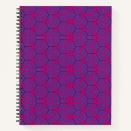 Pink retro geometric pattern notizbuch