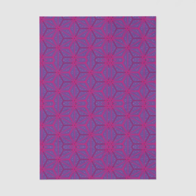 Pink retro geometric pattern  seidenpapier (Vorderseite)