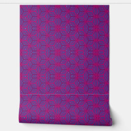 Pink retro geometric pattern tapete
